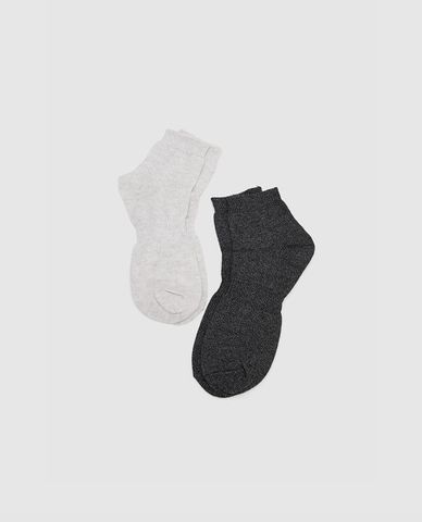  URBAN REVIVO - Set 2 đôi vớ nam cổ thấp 