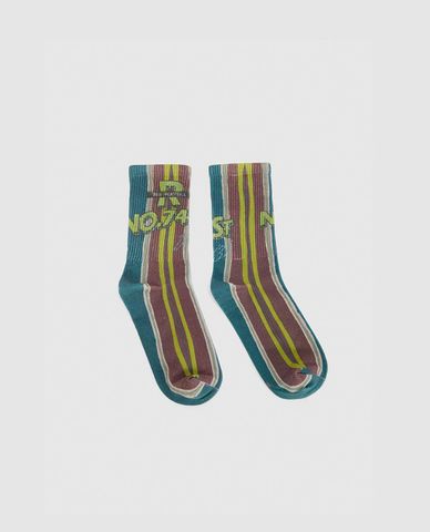  URBAN REVIVO - Vớ unisex cổ cao kẻ sọc 