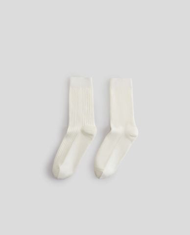  URBAN REVIVO - Set 3 vớ nam cổ cao dệt gân 