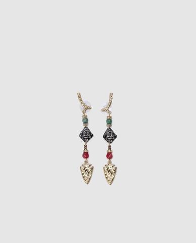  URBAN REVIVO - Set 2 khuyên tai nữ đa sắc 