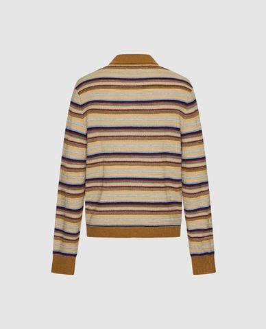  URBAN REVIVO - Áo khoác cardigan nam tay dài kẻ sọc 