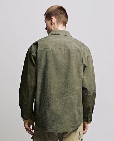  URBAN REVIVO - Áo sơ mi nam tay dài phối túi 