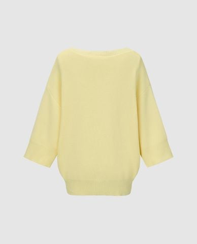  URBAN REVIVO - Áo dệt kim nữ cổ V tay lỡ 