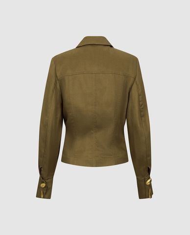  URBAN REVIVO - Áo khoác blazer nữ phom ôm thanh lịch 