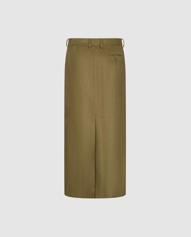  URBAN REVIVO - Chân váy phom suông midi xẻ tà 
