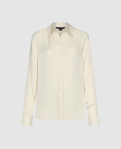  URBAN REVIVO - Áo sơ mi nữ cổ bẻ tay dài thanh lịch 