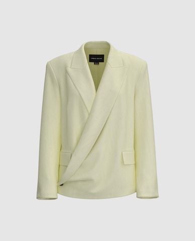  URBAN REVIVO - Áo khoác blazer nữ cổ ve tay dài 