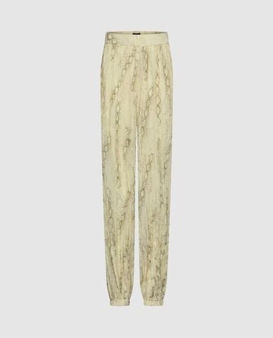  URBAN REVIVO - Quần jogger nữ lưng thun họa tiết da rắn 