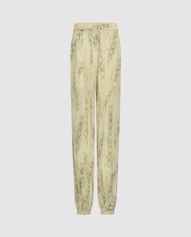  URBAN REVIVO - Quần jogger nữ lưng thun họa tiết da rắn 