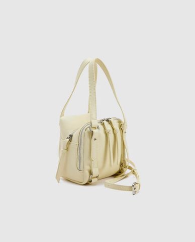  URBAN REVIVO - Túi đeo vai nữ dáng hộp phối khóa kéo 