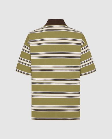  URBAN REVIVO - Áo polo nam cổ bẻ tay ngắn kẻ sọc 