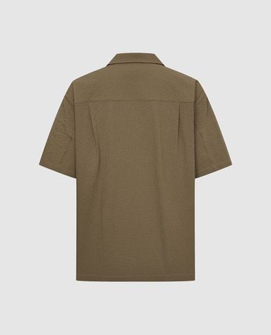  URBAN REVIVO - Áo sơ mi nam tay ngắn phối túi vuông 