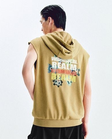  URBAN REVIVO - Áo sát nách nam bo gấu in họa tiết 