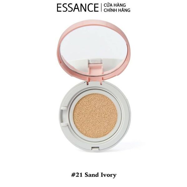 (CÔNG TY) Phấn Nước Essance Mịn Lì Mờ Khuyết Điểm 21 Sand Ivory Tông Da Sáng 15g Veil Fit Cushion SPF50+ PA+++