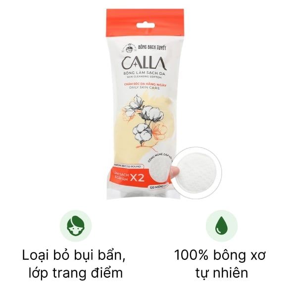 Bông Tẩy Trang Bông Bạch Tuyết Calla 3D