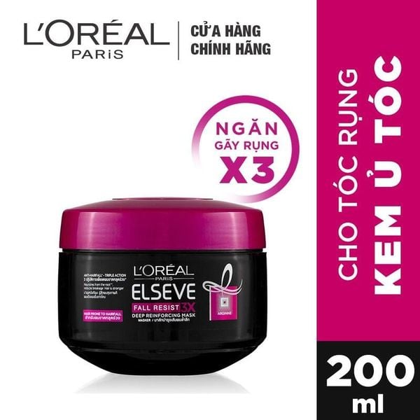 Kem Ủ Tóc L'Oréal Paris Ngăn Rụng Tóc 200ml Fall Repair 3X Mask