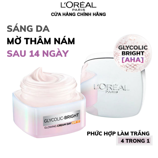 Kem Dưỡng Loreal Glycolic - Bright Glowing Cream Sáng Da Ban Ngày 50ml