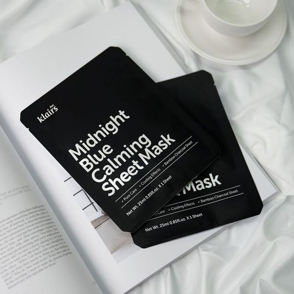 Mặt Nạ Klairs Làm Dịu Da & Kiểm Soát Dầu Nhờn 25ml Midnight Blue Calming Sheet Mask