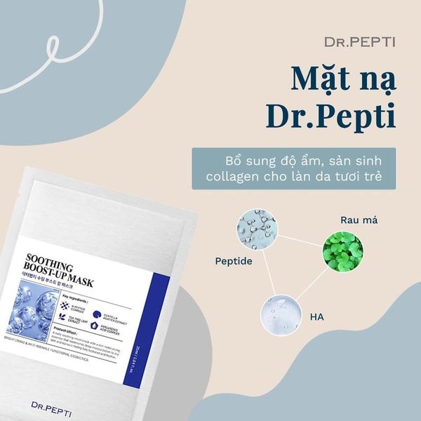 Mặt Nạ Dr.Pepti Làm Dịu Da, Siêu Cấp Ẩm Và Sáng Da 25ml Soothing Boost Up Mask