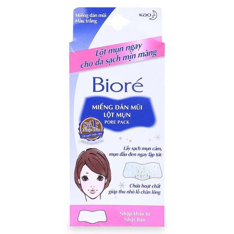 Miếng Dán Mũi Lột Mụn Bioré Không Hương (4 Miếng) Pore Pack