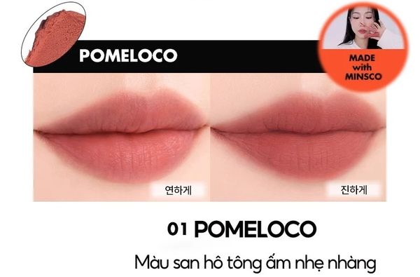 Son Kem Lì Romand Blur Fudge Tint #01 Pomeloco