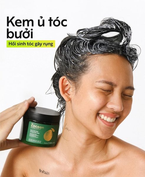 Kem Ủ Tóc Bưởi Cocoon Giảm Gãy Rụng Và Làm Mềm Tóc 200ml Pomelo Hair Mask