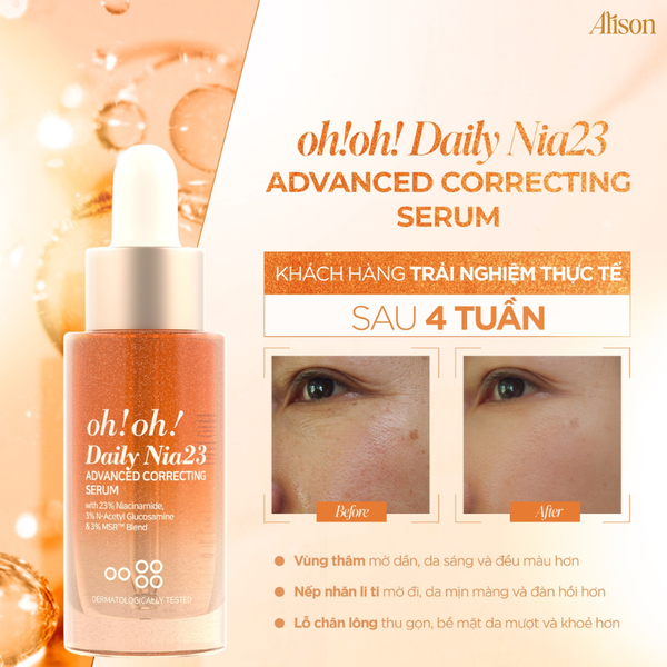 Tinh Chất Dưỡng Sáng Da, Mờ Thâm oh!oh! Daily Nia23 Advanced Correcting Serum 30ml
