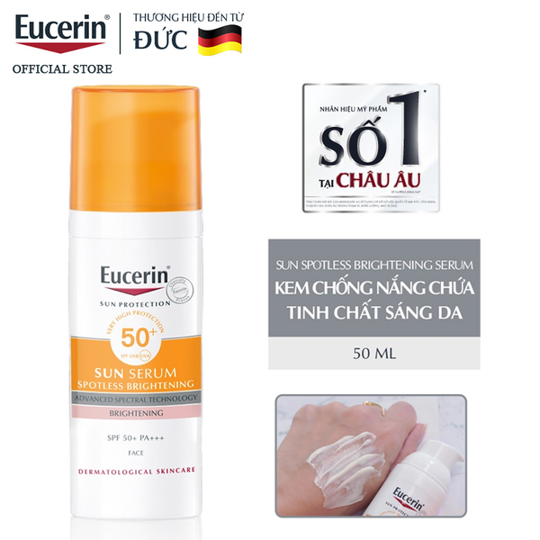 Kem Chống Nắng Eucerin Chứa Tinh Chất Sáng Da 50ml Sun Serum Spotless Brightening SPF 50+ PA++++