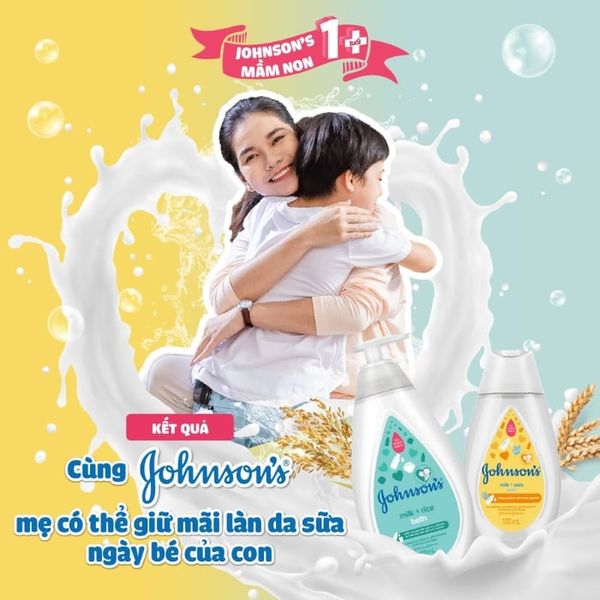Sữa tắm dưỡng ẩm Johnsons Baby Bath Milk and Oats 1000ml