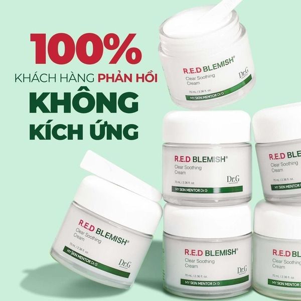 Kem dưỡng ẩm, phục hồi da nhạy cảm DR.G R.E.D Blemish CLEAR CREAM 70ml