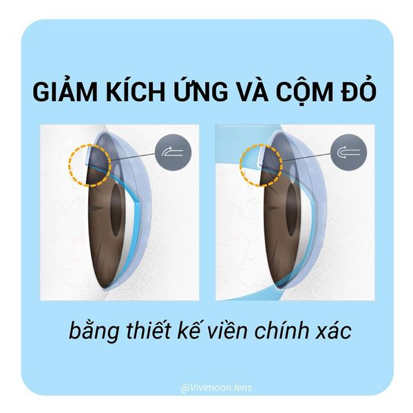 1 bên Lens trong suốt cho mắt thở Vivimoon 3 tháng - Vivimedi oxy 3 Months
