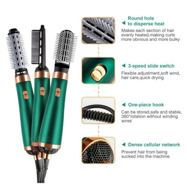 Lược Điện Kemei Sấy Cúp Uốn Lọn Tạo Kiểu Đa Năng Kemey KM - 8015