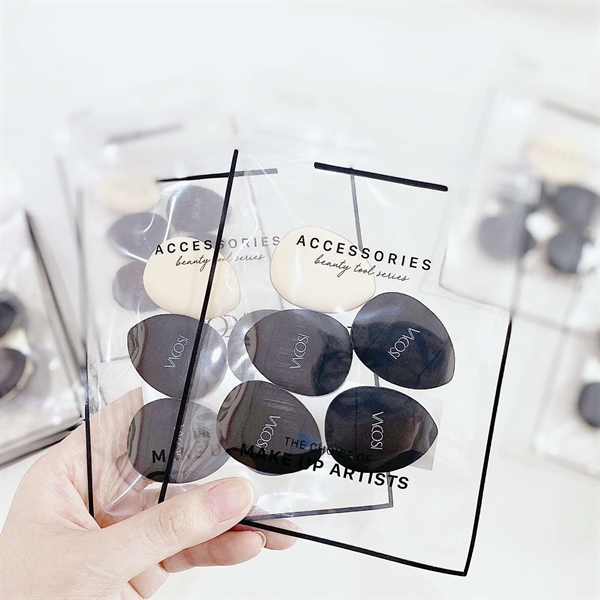 Bông Cushion Vacosi Xỏ Ngón Mini Màu Đen Top Finger Cushion