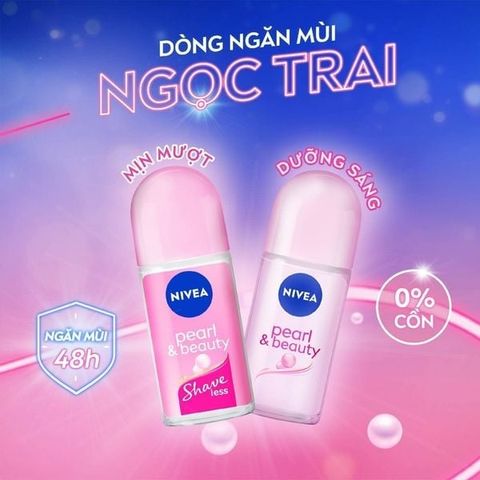 Lăn Ngăn Mùi Nivea Pearl & Beauty Shaveless Ngọc Trai Đẹp Quyến Rũ