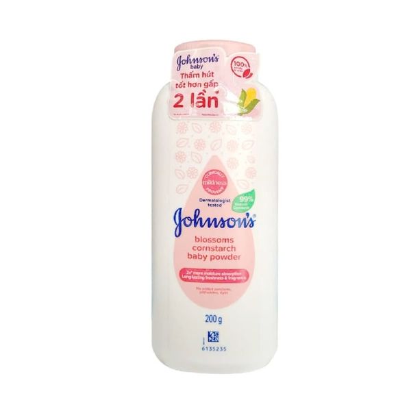 Phấn ngừa rôm sẩy cho bé Johnsons Baby Powder Blossoms Cornstarch 100g/200g/500g