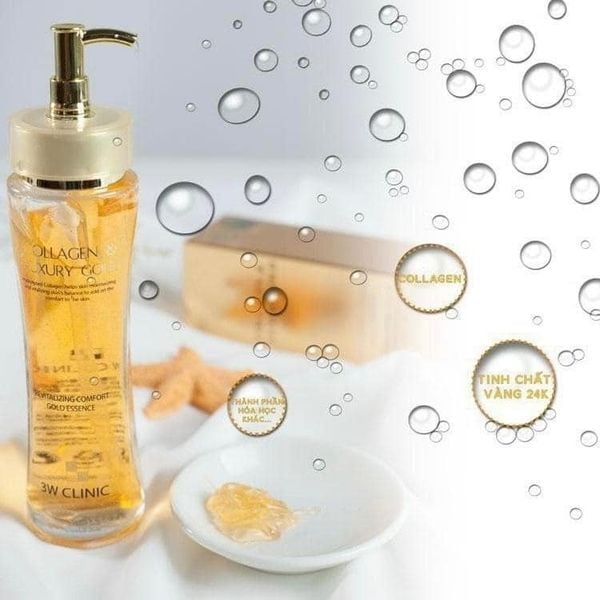 Tinh Chất Dưỡng Trắng Vàng 24K 3W Clinic Collagen & Luxury Gold Revitalizing Comfort Gold Essence 150ml