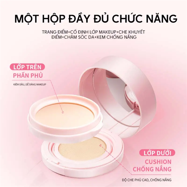 Phấn Nước Hexze Lâu Trôi Mịn Đẹp - Màu Tự Nhiên 15g Brightening Longlasting Cushion Foundation - Natural