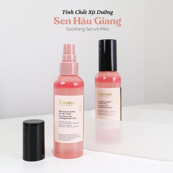 Tinh Chất Xịt Dưỡng Cocoon Lotus Soothing Serum Mist Sen Hậu Giang Hau Giang, Dưỡng Ẩm 100ml