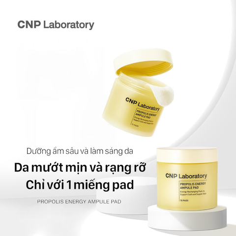 Bông Dưỡng Da CNP Propolis Energy Ampule Pad 160mL (70 Pads) TẶNG KÈM 30 Pads