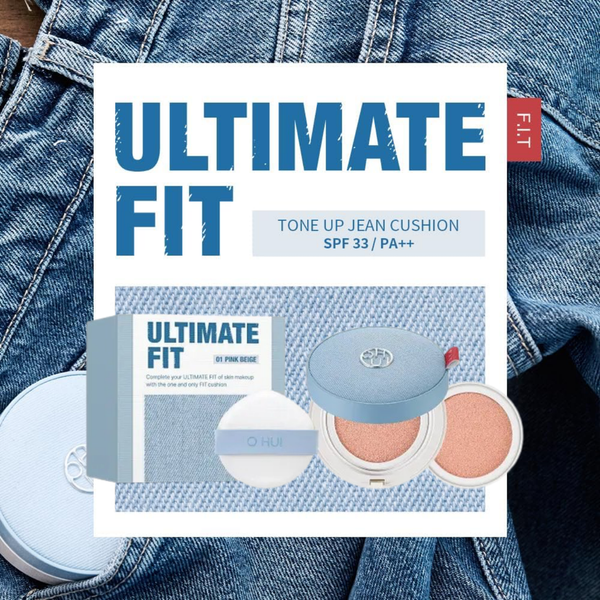 (CÔNG TY) Phấn Nước Nâng Tông Da Ohui Ultimate Fit Tone Up Jean Cushion SPF33 PA++ 15g (tặng kèm lõi)