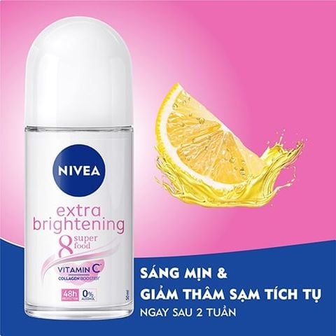 Lăn Khử Mùi Nivea Extra Brightening Sáng Mịn Tối Ưu 50ml Extra Brightening