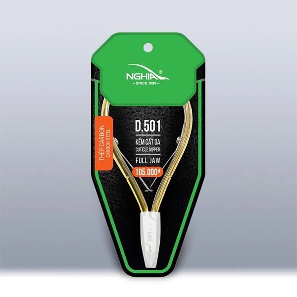 Kềm cắt da Kềm Nghĩa thép chuyên dụng mạ vàng D.501 Full Jaw