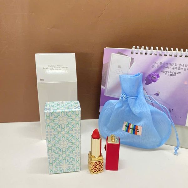 Son Thỏi + Túi The Whoo Velvet Lip rouge 3.5g #18 Rose Pink