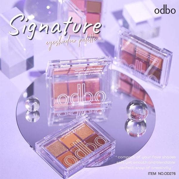 Bảng Mắt ODBO 6 Ô Nhũ Lì, Trong Suốt Signature Eyeshadow Palette (OD276) 09