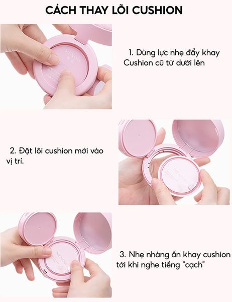 Cushion + phấn phủ nén Menow Rouge Light 17g - LN01: Tự Nhiên