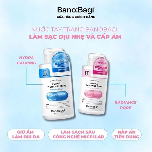 Nước tẩy trang Bano:Bagi Hỗ Trợ Loại Bỏ Bụi Bẩn, Cấp Ẩm Cho Làn Da Chắc Khỏe 500ml
