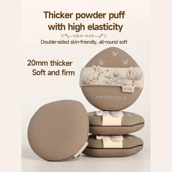 Bông Phấn Nền Amortals Artist Garden Series Foundation Puff Soft – Dáng Giọt Nước (Kèm 1 Hộp Đựng Bông Mút)