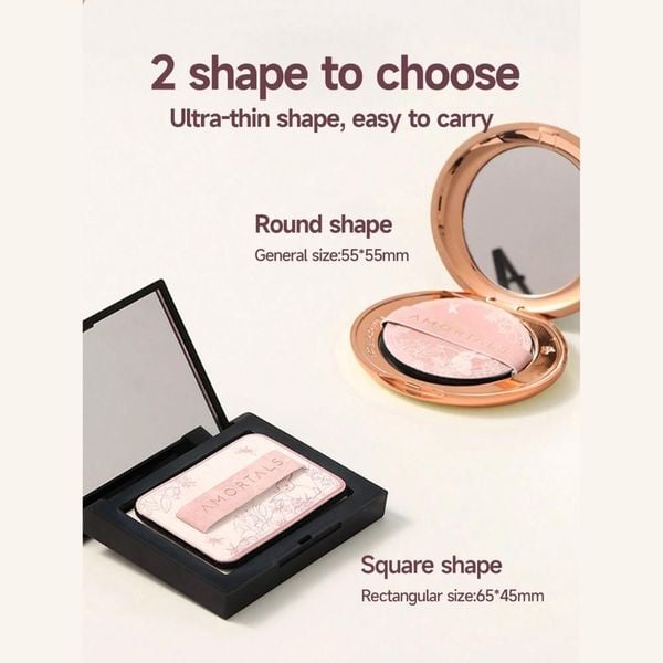 Set 2 Bông Phấn Phủ Amortals Artist Series Hand Garden Round Powder Puff (55x55x7mm)