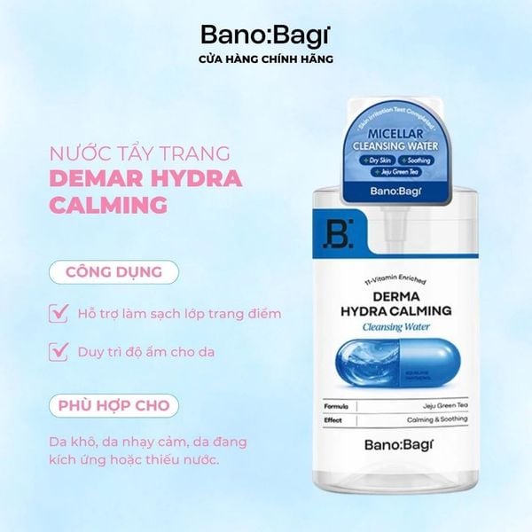 Nước tẩy trang Bano:Bagi Hỗ Trợ Loại Bỏ Bụi Bẩn, Cấp Ẩm Cho Làn Da Chắc Khỏe 500ml