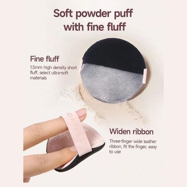 Set 2 Bông Phấn Phủ Amortals Artist Series Hand Garden Round Powder Puff (55x55x7mm)